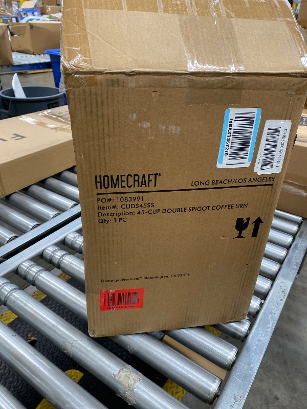 View 3 of *****MISSING PARTS***HomeCraft 45-Cup Coffee Urn and Hot Beverage Dispenser with Double Dripless Faucet, Quick-Brewing, Stainless Steel