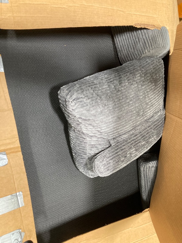 Photo 1 of ******Missing parts COMAX Convertible Sofa Bed, Folding Floor Couch Corduroy Fold Out Couch Bed Futon Sleeper Mattress with Pillows, Boneless Sofa Comfy Lounge Loveseat for Living Room Bedroom, Grey