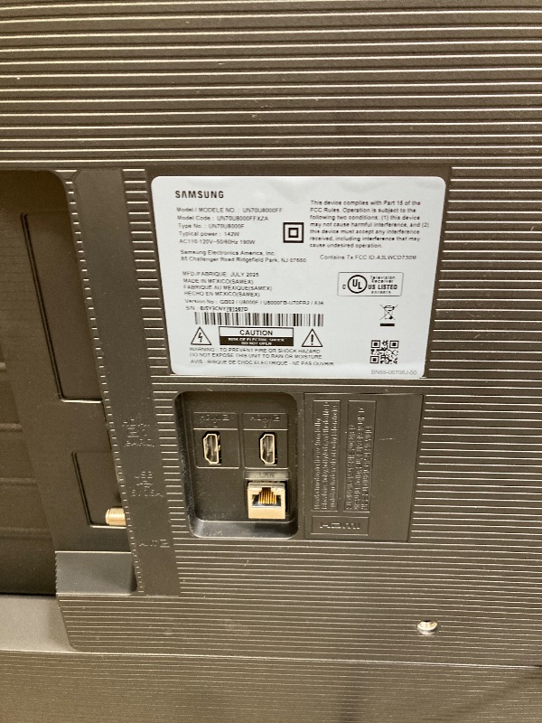 Photo 1 of *** no returns accepted Samsung 70-Inch Class Crystal UHD U8000F 4K Smart TV (2025 Model) Endless Free Content, Crystal Processor 4K, MetalStream Design, Knox Security, Alexa Built-in