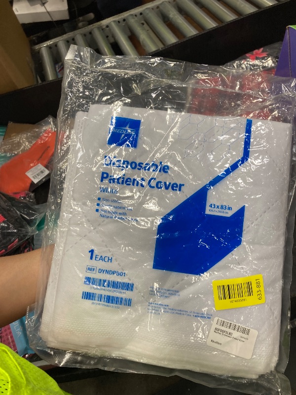 Photo 1 of **ONLY ONE ****Medline Disposable Patient Cover, Single-Use, Tear-Resistant, Soft Breathable Fabric, Individually Wrapped, for Exams and Pre-Op, DYNDPB01