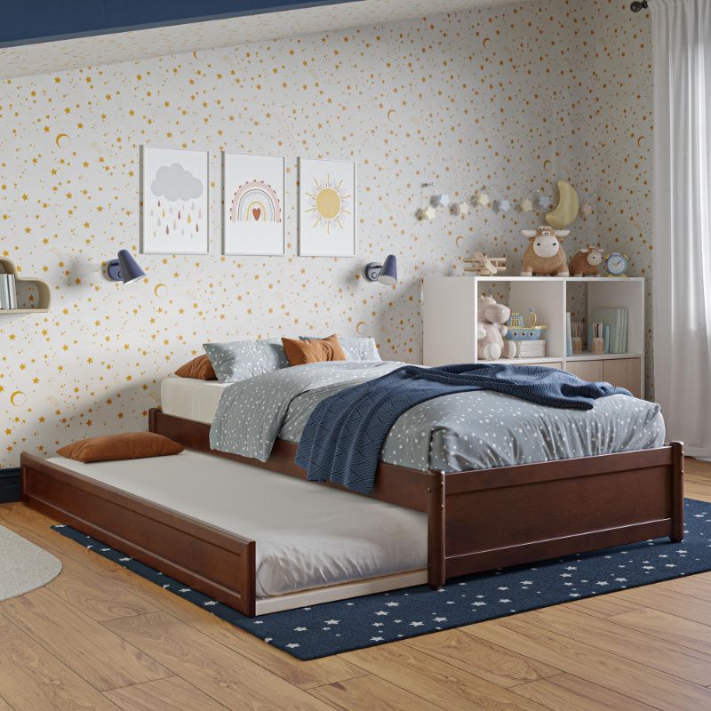 Photo 1 of ***A BOX OR MORE IS MISSING*ONLY PART OF ITEM INCLUDED***
AFI, Barcelona Queen Panel Platform Bed with Twin XL Trundle, Walnut***A BOX OR MORE IS MISSING*ONLY PART OF ITEM INCLUDED***