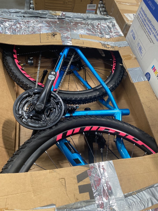 Photo 1 of **different color**Schwinn High Timber ALX Mountain Bike for Adult Men Women, 26-Inch Wheels, 21-Speeds, Front Suspension, Aluminum Frame, Mechanical Disc Brakes, Blue
