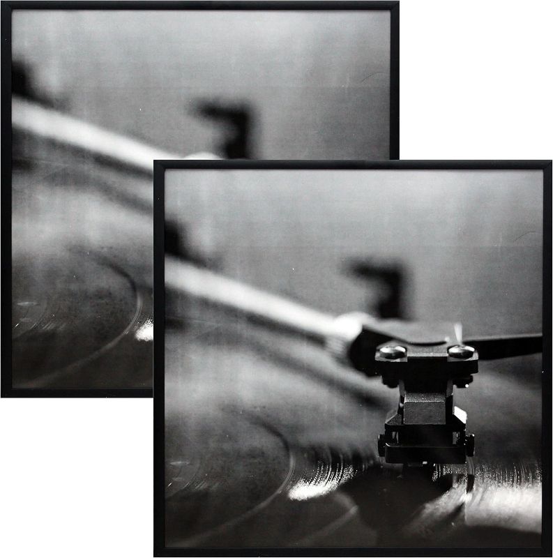 Photo 1 of **ONLY 0NE***Music Album Frame - Made To Display Vinyl LP Album Covers 12.5" x 12.5" Two Pack - 2 Frames - Hanging Hardware Installed with No Assembly Required - Easy to Hang - Music Vinyl LP Album Cover