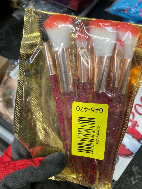 Photo 1 of 10 PCS Crystal Glitter Makeup Brushes, Cute Makeup Brushes Face Cosmetics Blending Synthetic Brush Professional Glitter Brush for Foundation Concealer Shadow Blush Lip