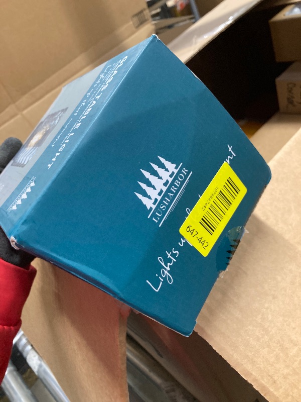 Photo 1 of ***Battery slot is defective***LUSHARBOR Battery Operated Lamp with Timer, Small Table Lamp for Office Desk Decor, Glass Cordless Lamp Bedside Cozy Light for Living Room Aesthetic, Entryway Wave Design-Grey***Battery slot is defective***