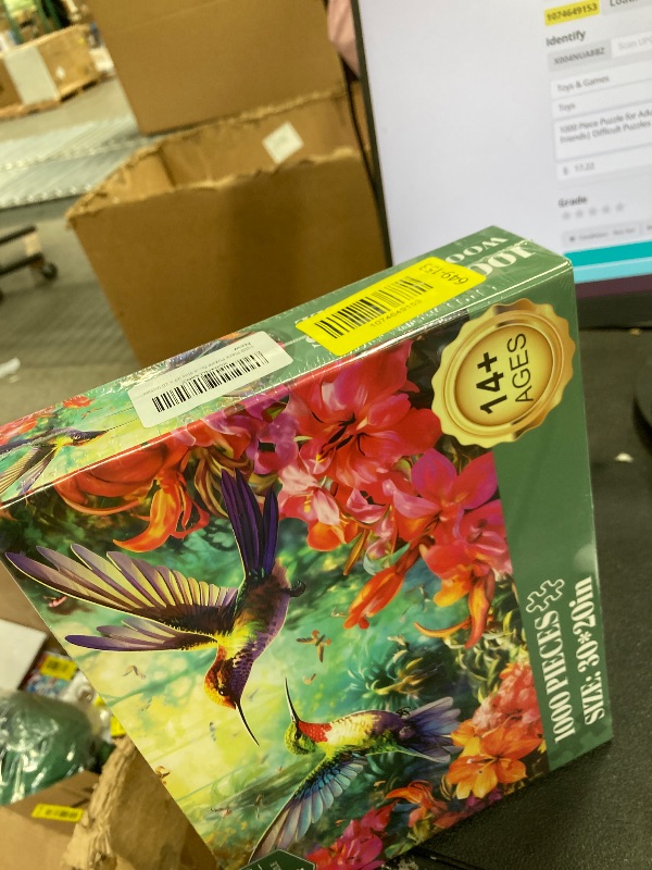 View 2 of 1000 Piece Puzzle for Adults - Hummingbird Garden | Wooden Jigsaw Puzzles 1000 Pieces | Decorations DIY Leisure Game Toy Gift for Family Friends| Difficult Puzzles Size 29 x 20 inches