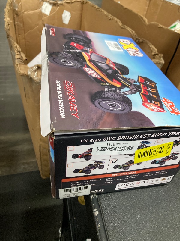 Photo 1 of 1/12 Brushless RC Cars for Adults,Remote Control Car for Fast Max 42 MPH 4X4 High Speed Racing RC Buggy with 3S 2200 mAh Battery,Fast Off-Road RC Truck, Suitable as Giftfor Beginner-Orange Green