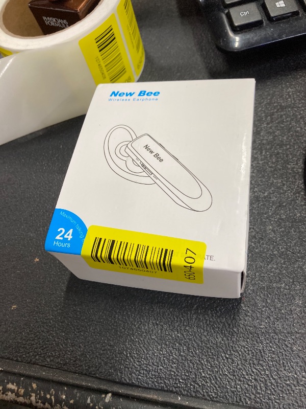 Photo 1 of [2 Pack] Bluetooth Earpiece Wireless Handsfree Headset V5.0 24 Hrs Driving with Mic 60 Days Standby Bluetooth Headset for iPhone Android Samsung Driver
