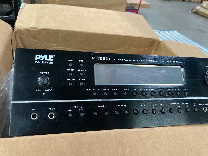 Photo 1 of **PARTS ONLY***Pyle 7.1-Channel Hi-Fi Bluetooth Stereo Amplifier - 2000 Watt AV Home Theater Speaker Subwoofer Surround Sound Receiver w/ Radio, USB, RCA, HDMI, MIC IN, Supports 4K HD TV's, 3D - Pyle PT796BT