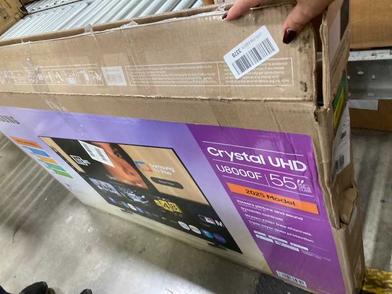Photo 1 of **no return no refund broken**Samsung 55-Inch Class Crystal UHD U8000F 4K Smart TV (2025 Model) Endless Free Content, Crystal Processor 4K, MetalStream Design, Knox Security, Compatible with Alexa