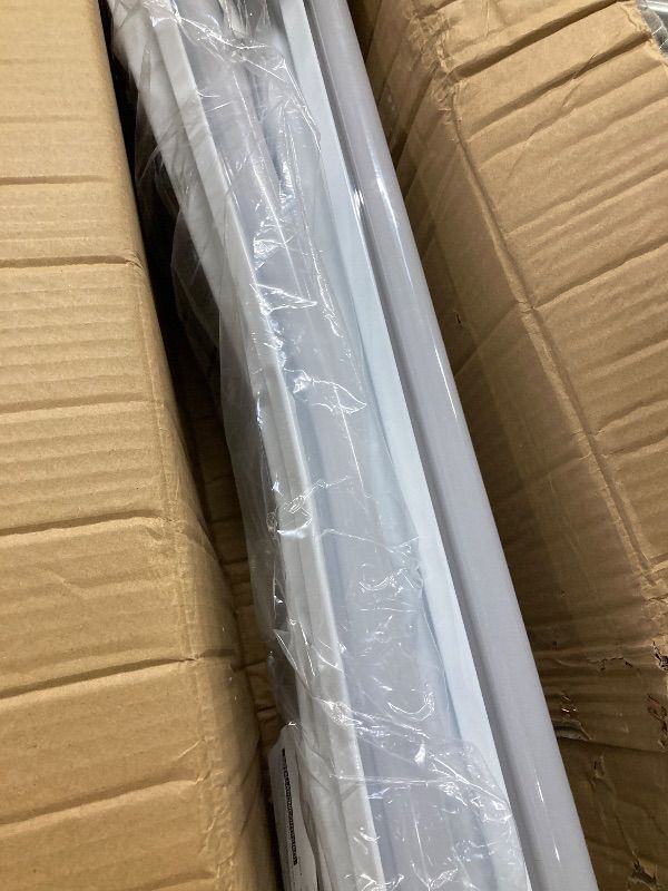 Photo 1 of ***DAMAGED -BENT -SELLING AS PARTS ONLY*** FAITHSAIL 4FT LED Flush Mount Kitchen Light Fixtures 50W 5600lm, 1-10V Dimmable, 4000K, 4 Foot LED Kitchen Lighting Fixtures Ceiling for Craft Room, Laundry, Fluorescent Replacement, 2 Pack