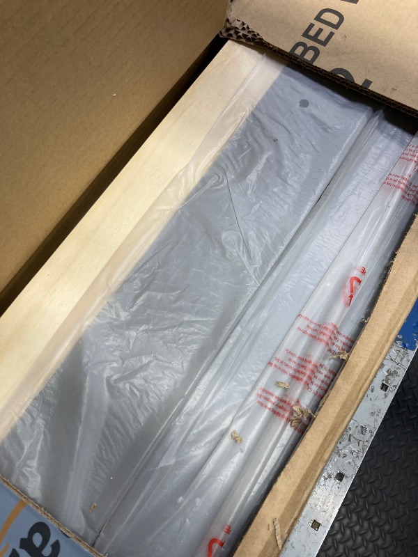 View 1 of **Missing Box 2, only to use for parts**PVWIIK Twin Over Twin Rubber Wood Bunk Bed with Trundle for Kids,Boy,Girl Bedroom, Convertible into Twin Size Beds, Twin Size Bunk Bed with Ladder and Safety Guardrails,Grey