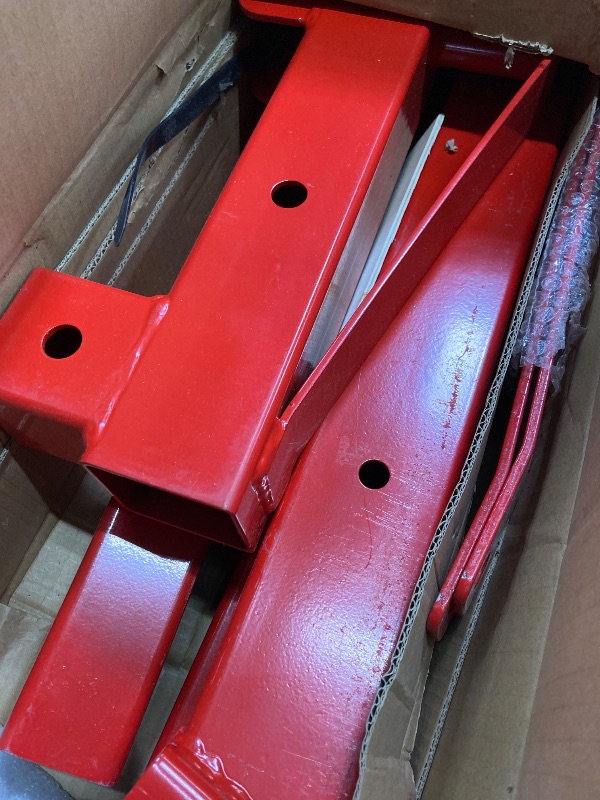 Photo 1 of ***MISSING PIECES -SELLING AS PARTS ONLY*** EliteEdge Hydraulic Engine Hoist, 2 Ton Folding Cherry Picker Shop Crane with Telescopic Boom & 6 Casters, Heavy-Duty Engine Hoist Crane Lift for Garage, Workshop, Automotive Repair, Red