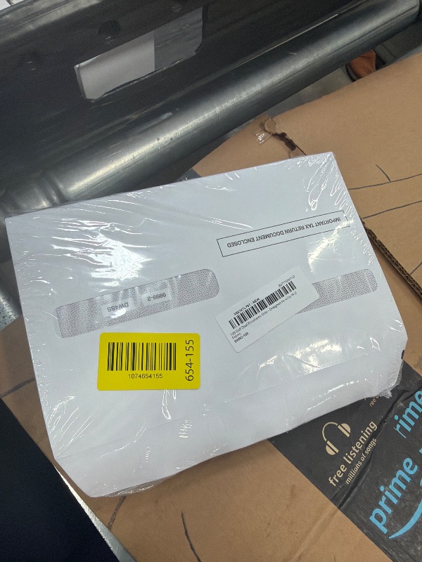 Photo 1 of 100 Self Seal Envelopes Only - Designed for 4-Up W-2 Forms