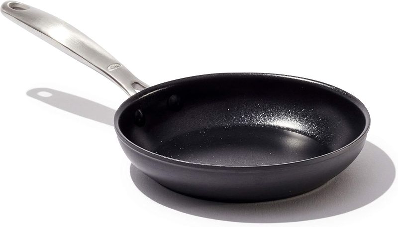 Photo 1 of ***8 INCH***OXO Enhanced 8" Frying Pan Skillet, PFAS-Free Ceramic Nonstick, Durable Hard Anodized Cookware, Scratch Resistant, Stainless Steel Handle, Good Grips, Dishwasher Safe, Oven safe, Black***8 INCH***