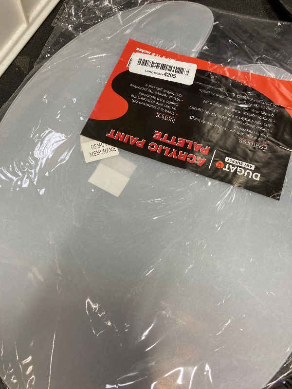 Photo 1 of **BOTH CRACKED***Large Acrylic Paint Palette 2pcs 15.7 x 11.8 Inches, Clear Oval-Shaped Non-Stick Acrylic Oil Paint Mixing Tray, Comfortable to Hold & Easy to Clean, for DIY Art Painting Plate (Big Size)