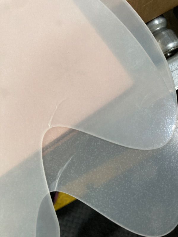 Photo 1 of **BOTH CRACKED***Large Acrylic Paint Palette 2pcs 15.7 x 11.8 Inches, Clear Oval-Shaped Non-Stick Acrylic Oil Paint Mixing Tray, Comfortable to Hold & Easy to Clean, for DIY Art Painting Plate (Big Size)