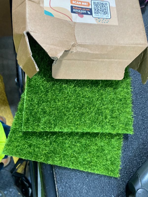 Photo 1 of ***ONLY 2 PIECES INCLUDED***Shindel 6" x 6" Fake Grass Decor, Artificial Grass for Crafts, Fairy Garden Turf, Diorama Supplies Miniature Lawn Mat, Dollhouse Ornament DIY Decoration***ONLY 2 PIECES INCLUDED***