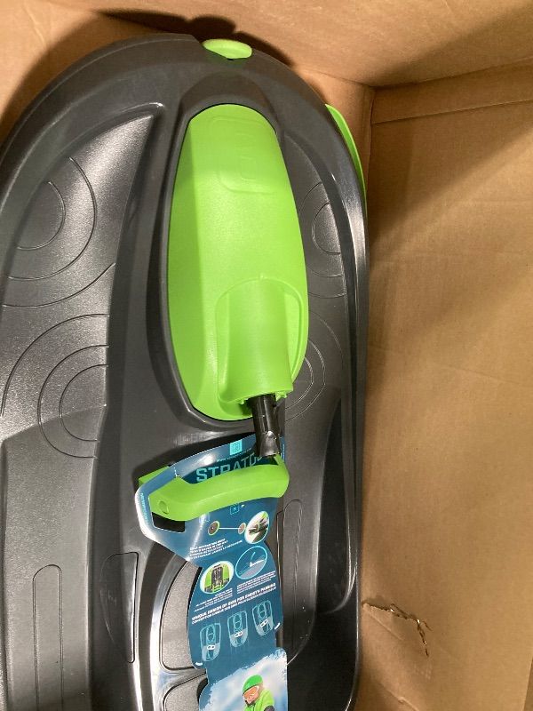 Photo 1 of **MISSING STEERING WHEEL***Gizmo Riders Snow Sled for Kids, Adults - Toboggan Sled, Easy Turning Steering Wheel, Anti-Slip Seat, Pull Up Brake, Durable Plastic Sled, Lightweight, Snow Sleds, Age 3+, 260 lbs