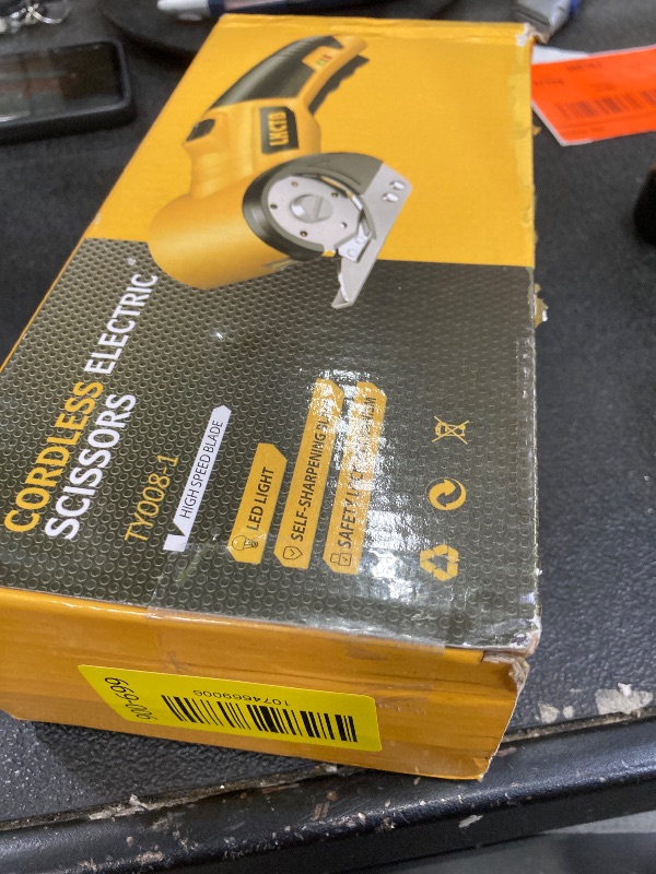 Photo 1 of **PARTS ONLY***Cordless Cardboard Cutter with Electric Scissors, Brushless Motor, 3500mAh Battery, 800 RPM, LED Light – High Efficiency & Durability for Cardboard, Cartons, and Plastic