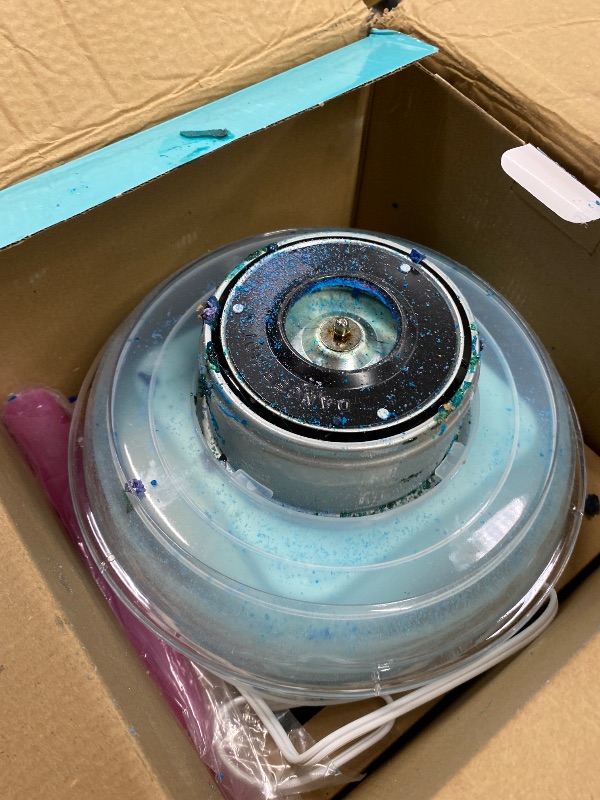 Photo 1 of ***USED*** Nostalgia Classic Countertop Cotton Candy Machine, Manual, Retro Vintage Candy Maker Includes 2 Reusable Cones & Scoop, Aqua