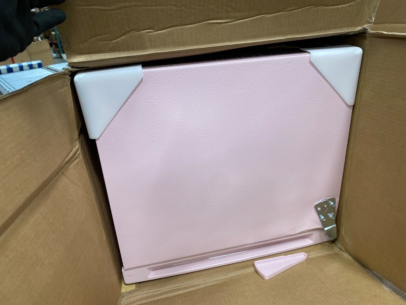 Photo 1 of **DAMAGED DOOR HANDLE AND HINGES***Frigidaire EFR176 1.6 cu. ft. Retro Bar Fridge with Side Bottle Opener (Pink)