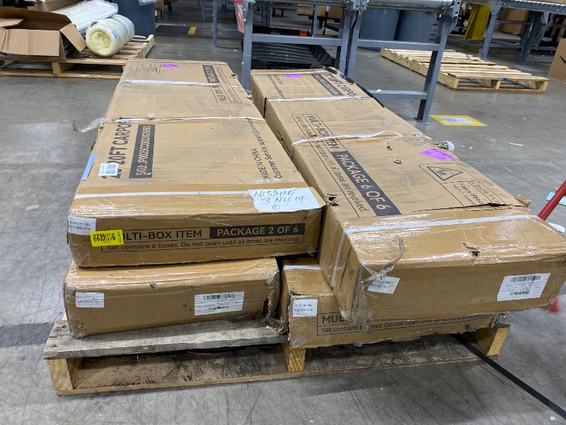 Photo 1 of *****Missing BOX #3 AND #4 OF 6********Jocoevol 20x20FT Heavy Duty Metal Carport, Outdoor Portable Car Garage w/Reinforced Support Rods & Windproof Ground Anchors, All-Season Versatile Outdoor Shelter for 2 Car, Boats, Truck