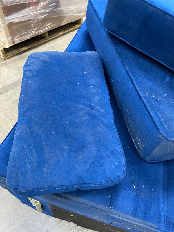 Photo 1 of ***PHOTO AND DESCRIPTION FOR REFERENCE ONLY***Bonzy Home Navy Blue Pushback Recliner Chair for Adults, Manual Fabric Accent Chair Recliner for Living Room Bedroom