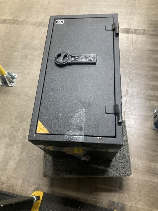 Photo 1 of ***MISSING  KEY -NON-FUNCTIONAL -SELLING AS IS ***  TIGERKING Biometric Fingerprint Fireproof Safe for Home Office, 3.47 Cu Ft Solid Steel Security Safe with Removable Shelf, Stores 29 Fingerprints, 30 Min Fire Protection, Anti-Theft Digital Safe