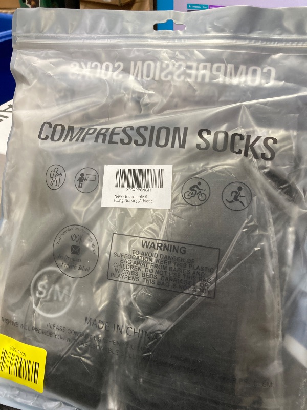 Photo 1 of **MISSING 3 PAIRS**6 Pack Copper Compression Socks for Women and Men Circulation-Best Support for Medical,Running,Nursing,Athletic