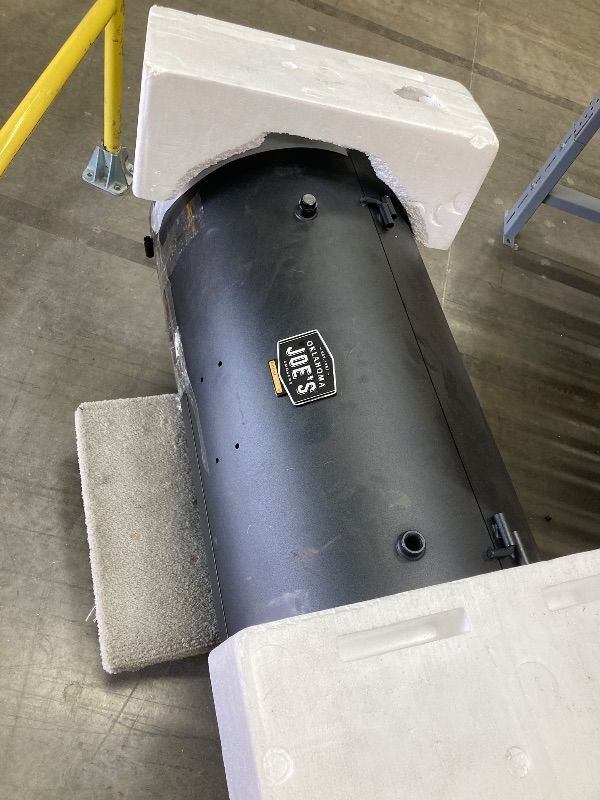 Photo 1 of ***MISSING PIECES -SELLING AS PART ONLY***Oklahoma Joe's Longhorn Reverse Flow Offset Charcoal Smoker and Grill with 1060 sq. in. Cooking Area in Black, ***MISSING PIECES -SELLING AS PART ONLY*** SOME SCUFFS/SCRATCHES, NOT IN BOX ***