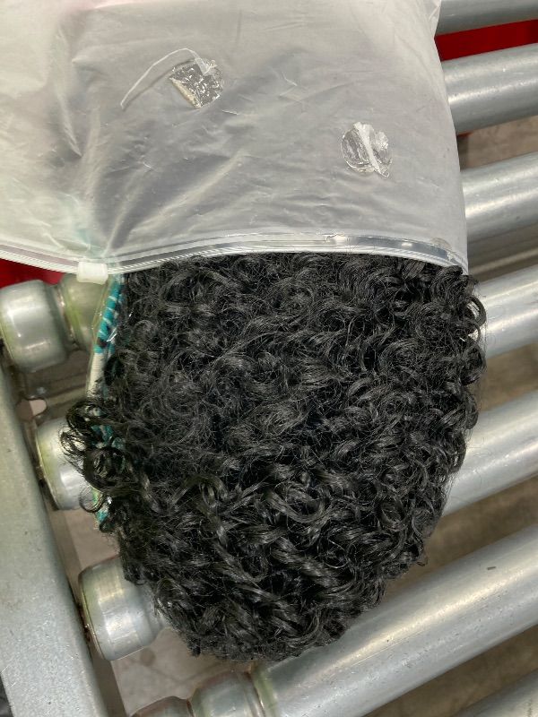Photo 1 of ***Half Wig*** Afro Curly Half Wig Synthetic Hair 3 In 1 Seamless Flip Over Glueless Wear and Go Beginner Friendly Curly Hair Drawstring Clip In Headband Wig 20Inch Natural Black Color***Half Wig***