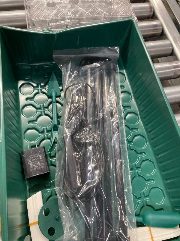 Photo 1 of **HAS CRACKS**120-Cell Self-Watering Seed Starter Tray with Grow Light,2 Sets of 60-Cell Seed Starter Kit with Tall Humidity Dome,Indoor Seedling Starting Germination Kit with 4 Full-spectrum Growing Light Tubes