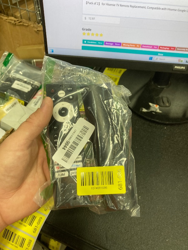 Photo 1 of ?Pack of 2? for Hisense TV Remote Replacement, Compatible with Hisense Google UHD ULED QLED 4K Smart TVs