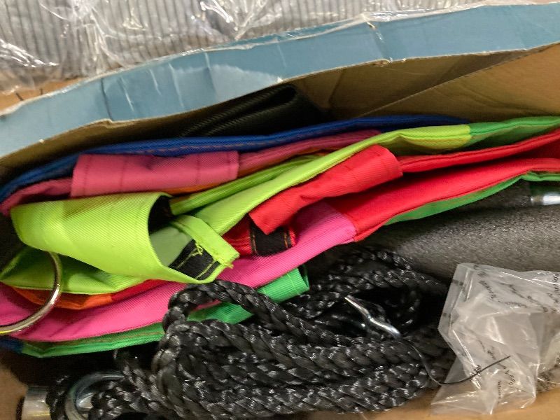 Photo 1 of **MISSING PARTS****PLAYVIBE 40" Saucer Swing for Kids Outdoor - Tree Swing Set Summer Fun, 440 lb Capacity - Multicolor 600D Oxford Fabric & Adjustable Ropes, Straps & Carabiners