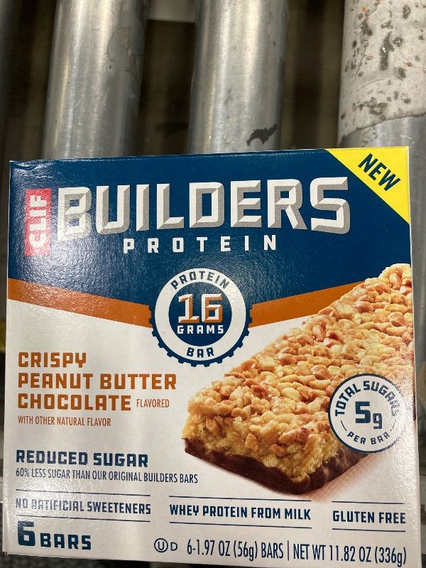 Photo 1 of **6 BOXES/BB  07/21/2026****Clif Builders Protein Bars, Chocolate Peanut Butter, 20g Protein, Kosher, Gluten Free & Non-GMO, 6 Count, 11.82 Ounce  6 PACKS OF 6