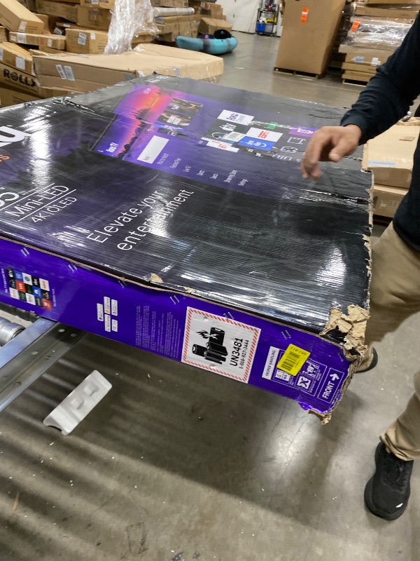 Photo 1 of ***** NO RETURN**** NO REFUND***** Roku Smart TV – 65-Inch Plus Series, Mini-LED TV – RokuTV with Enhanced Voice Remote – Flat Screen 4K QLED Television with Dolby Vision & Wi-Fi for Streaming Live Local News, Sports
