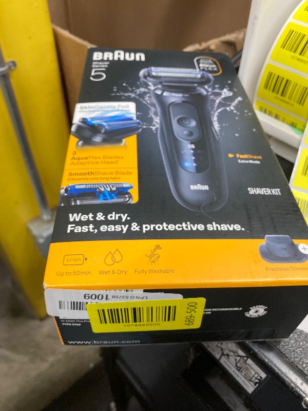 Photo 1 of **MISSING CHARGER***Braun Electric Razor for Men Series 5, Beard Shaver, Electric Shaver with Body Groomer and Travel Case, S5 5155cs