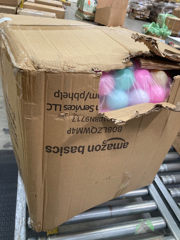 Photo 1 of ***MISSING PIECES SELLING AS IS *** Amazon Basics BPA-Free Ball Pit Balls Crush-Proof Plastic for Toddlers Kids 12+ Months Play, 6 Pastel Colors,