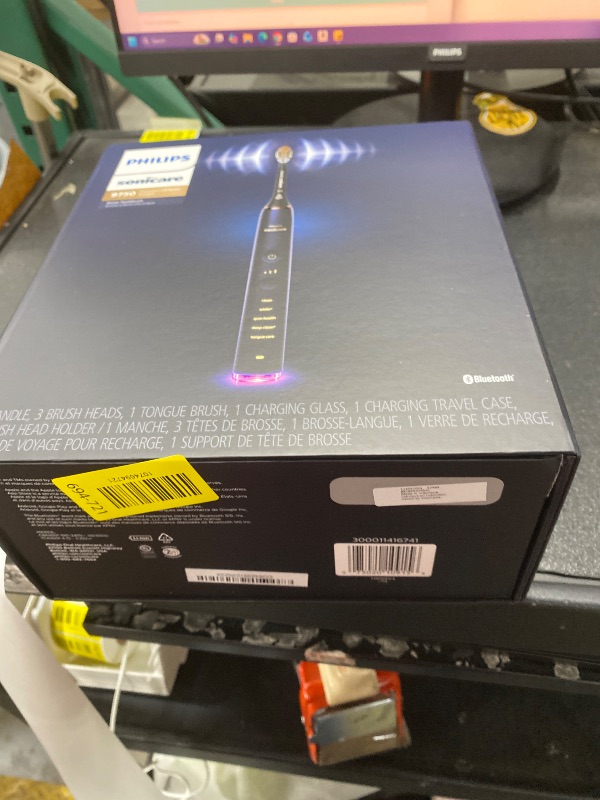 Photo 1 of **PARTS ONLY/NO TOOTHBRUSH****Philips Sonicare DiamondClean Smart 9750 Electric Toothbrush - Sonic Toothbrush with App, Pressure Sensor, 15 Brushing Settings, Replacement Reminder, USB Charging Travel Case, Lunar Blue, HX9954/74