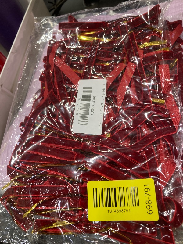 Photo 1 of *2 pack* Velvet Bows for Christmas Tree, 36 Pcs 5" x 7" Twist tie Bows Door Garland Decor Bow Decorations for Gift Wrapping,Christmas Tree, Cups (Burgundy)