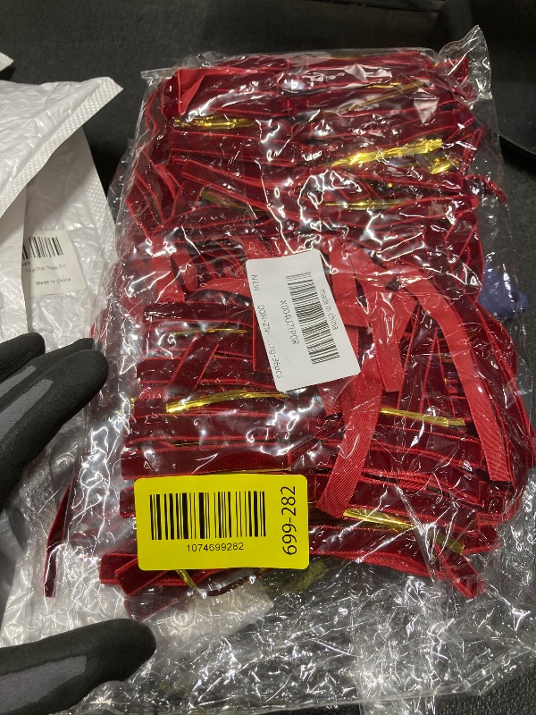 Photo 1 of *2 pack* Velvet Bows for Christmas Tree, 36 Pcs 5" x 7" Twist tie Bows Door Garland Decor Bow Decorations for Gift Wrapping,Christmas Tree, Cups (Burgundy)