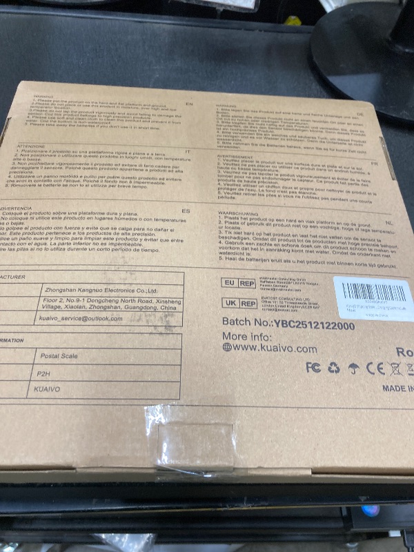 Photo 1 of **HAS SCRATCHES**KUAIVO Shipping Scale, 440lb/0.35oz High Accurate Digital Postal Scale with Hold/Tare Function, Shipping Scale for Small Business, Packages, Luggage, Home Use, Battery & Charging Cable Include
