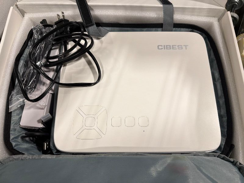 Photo 1 of **DIRTY**
Google TV Projector 4K Support - CiBest Smart Projector with WiFi 6 and Bluetooth, Outdoor Movie Proyector Full-Sealed Optical Engine 3000 ANSI Home Ceiling Projector with Autofocus, Streaming Apps