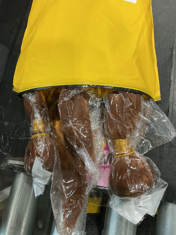 Photo 1 of #30 Straight Human Hair Bundles 14 16 18 Inch Brown Bundles Human Hair Unprocessed Native Virgin Hair 100/PC 3 Extensions Light Brown Color Wet and Wavy Human Hair Extensions for Women
