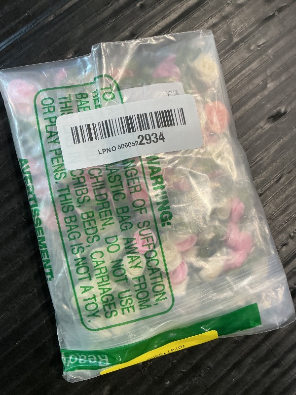 Photo 1 of 100 Pcs 15mm Multicoloured Mini Rose Flowers Satin Ribbon Bows Appliques DIY Sewing Craft Accessories Wedding Bride Gift Decoration, Fabric Ribbons