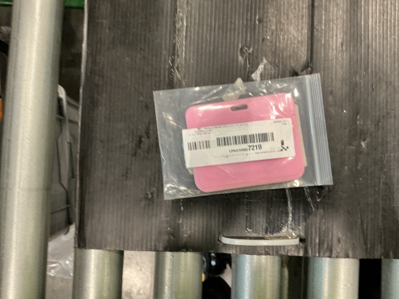 Photo 1 of 1 Pack Sliding Horizontal ID Badge Holder with Clear Window Pink ID Card Holder Protector Pouch for Office School ID Credit Cards Proximity Key Cards Driver’s Licenses and Passes