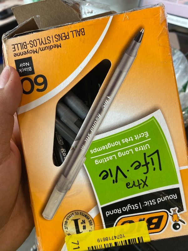 Photo 1 of **MISSING PARTS**
BIC Round Stic Xtra Life Ballpoint Pen, Ultra Long Lasting and Consistent Ink Flow, 60-Count in Black Ink