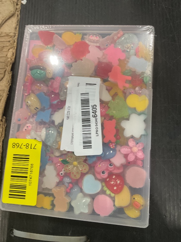 Photo 1 of 100PCS FIVEIZERO Cute Slime Charms Bulk Easter Gift Set – Kawaii Flatback Resin Charms for Crafts, Mini Decoden Acrylic Embellishments for Phone Junk Cases, Scrapbooking & DIY Decoration (Multicolor)