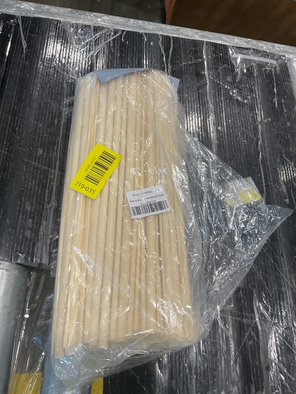 Photo 1 of 100PCS Wooden Dowel Rods 12 inch – 12" Wood Dowels 5 Sizes Craft Sticks 1/8 3/16 1/4 5/16 3/8 x 12 Inch Bamboo Sticks Long Rods for Crafting